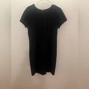 Ellen Tracy Black Sheath Dress, Size 10, with Gold detailed zipper.